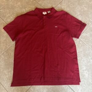 Levis Shirt Mens XLARGE red Short Sleeve Polo T-Shirt Cotton Size XXL